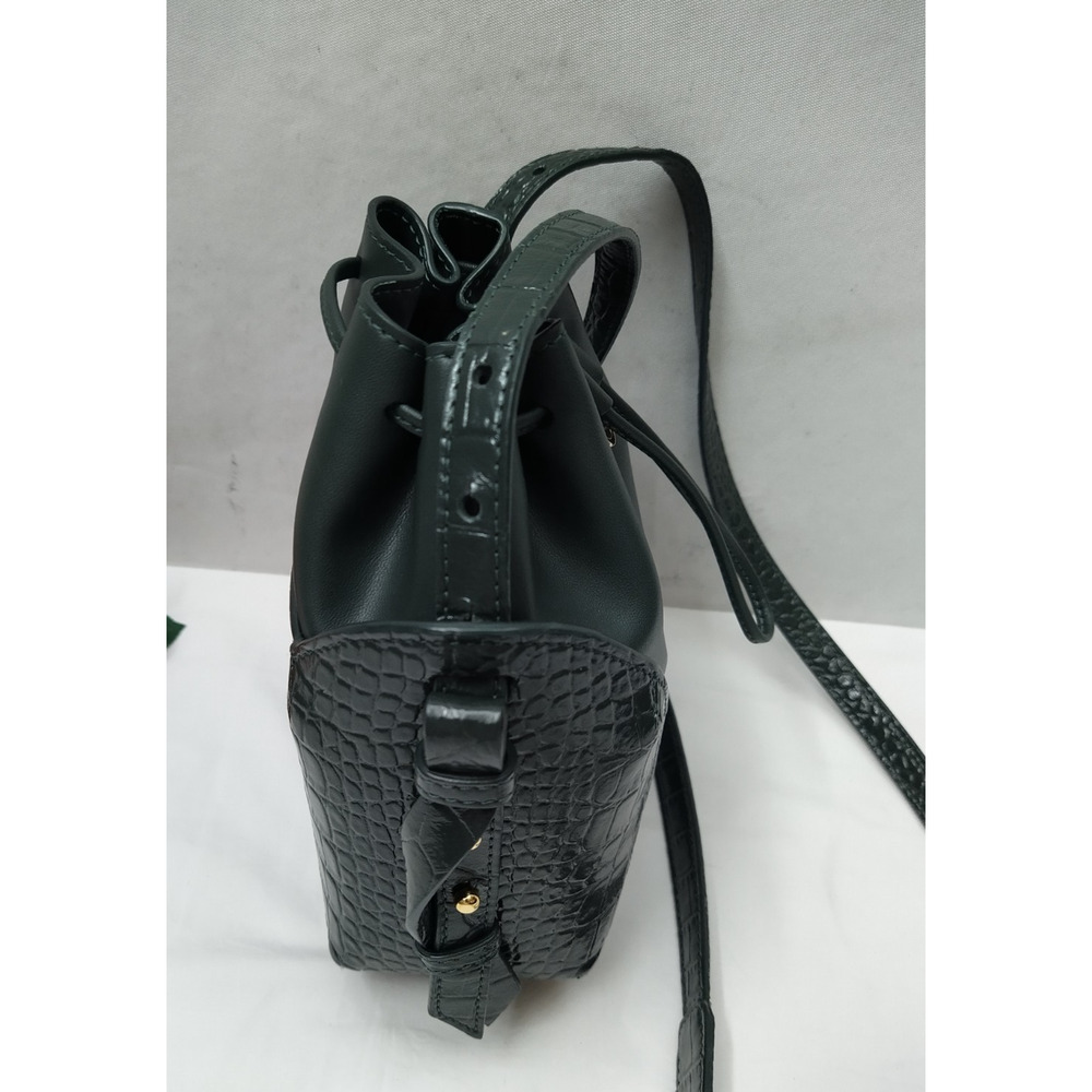 Senreve Fiore Green Leather Drawstring Bucket Crossbody Bag - Picture 3 of 16